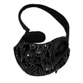 Black Cattleya Flower Pattern Print Pet Sling Carrier