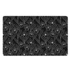 Black Cattleya Flower Pattern Print Polyester Doormat