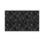 Black Cattleya Flower Pattern Print Polyester Flag