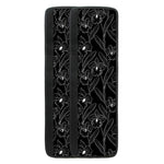 Black Cattleya Flower Pattern Print Refrigerator Handle Covers