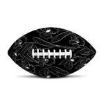 Black Cattleya Flower Pattern Print Rugby Ball
