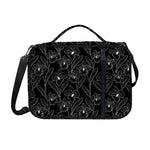 Black Cattleya Flower Pattern Print Shoulder Strap Bible Bag