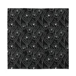 Black Cattleya Flower Pattern Print Silk Bandana