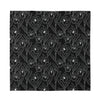 Black Cattleya Flower Pattern Print Silk Bandana