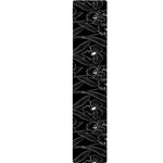 Black Cattleya Flower Pattern Print Table Runner