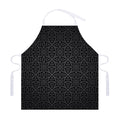 Black Celtic Symbol Pattern Print Adjustable Apron