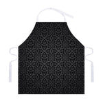 Black Celtic Symbol Pattern Print Adjustable Apron