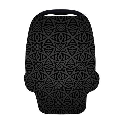 Black Celtic Symbol Pattern Print Baby Seat Cover