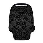 Black Celtic Symbol Pattern Print Baby Seat Cover