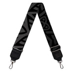 Black Celtic Symbol Pattern Print Bag Strap