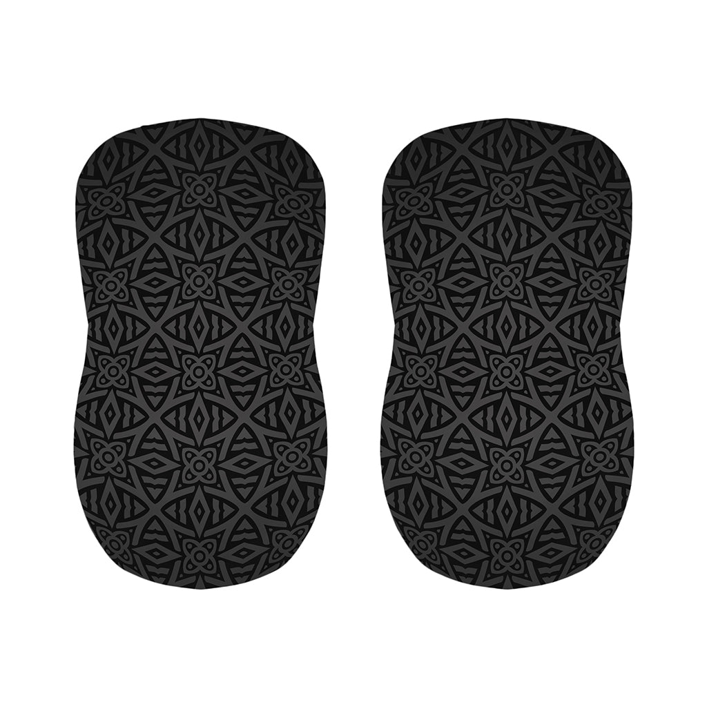 Black Celtic Symbol Pattern Print Bar Stool Covers
