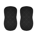 Black Celtic Symbol Pattern Print Bar Stool Covers