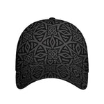 Black Celtic Symbol Pattern Print Baseball Cap