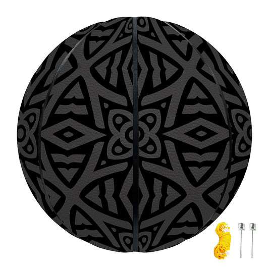 Black Celtic Symbol Pattern Print Basketball