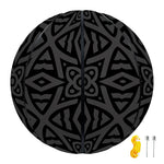 Black Celtic Symbol Pattern Print Basketball