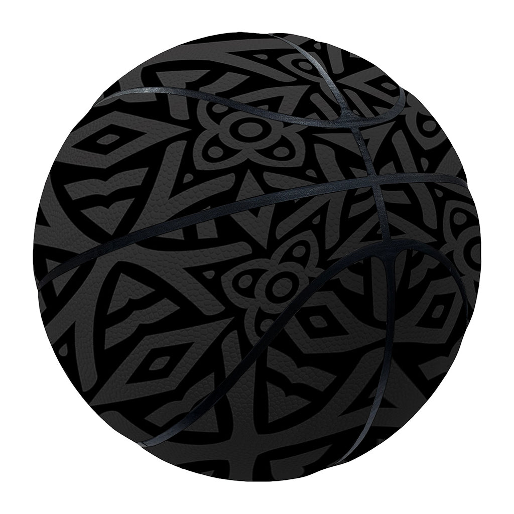 Black Celtic Symbol Pattern Print Basketball