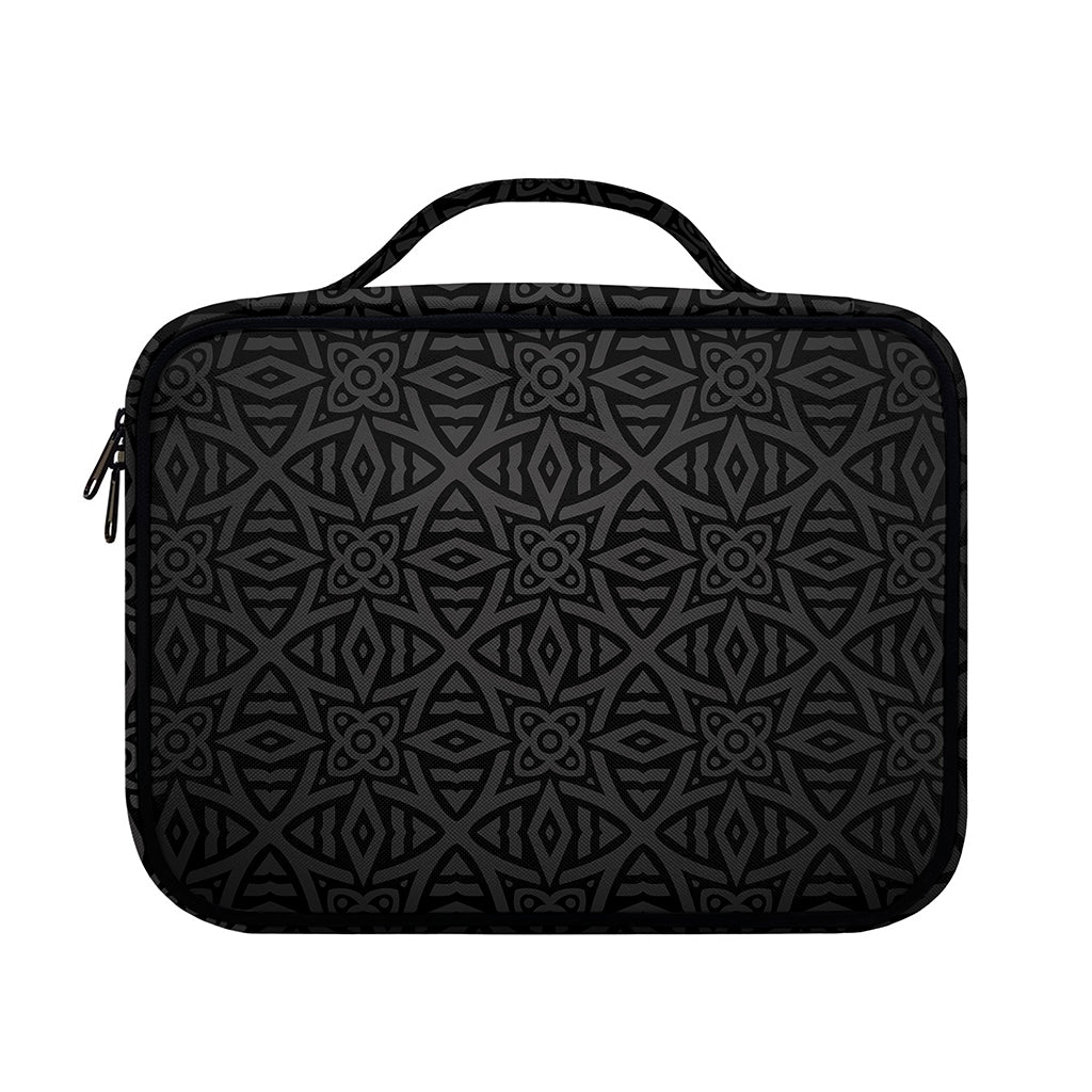 Black Celtic Symbol Pattern Print Briefcase Bible Bag