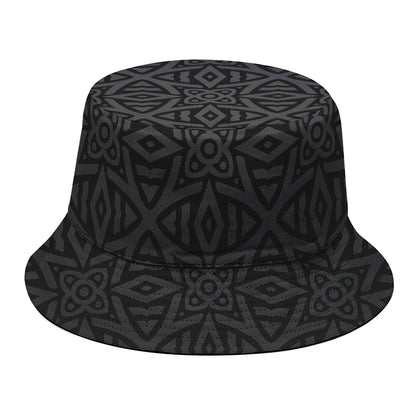 Black Celtic Symbol Pattern Print Bucket Hat