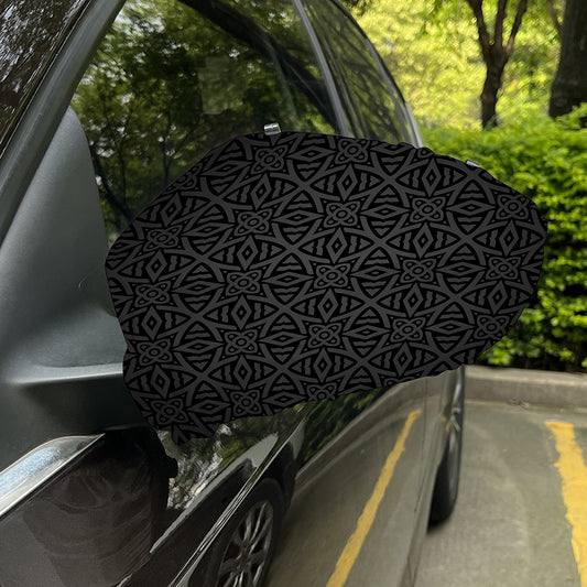 Black Celtic Symbol Pattern Print Car Side Mirror Covers