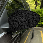 Black Celtic Symbol Pattern Print Car Side Mirror Covers