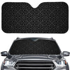 Black Celtic Symbol Pattern Print Car Windshield Sun Shade