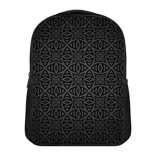 Black Celtic Symbol Pattern Print Casual Backpack