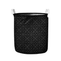 Black Celtic Symbol Pattern Print Collapsible Laundry Basket