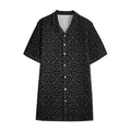 Black Celtic Symbol Pattern Print Cotton Hawaiian Shirt