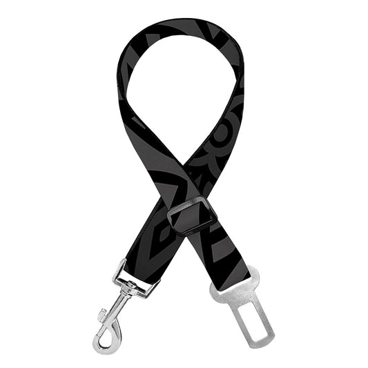 Black Celtic Symbol Pattern Print Dog Seat Belt