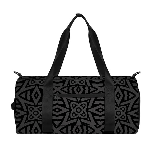 Black Celtic Symbol Pattern Print Gym Bag