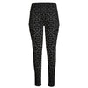 Black Celtic Symbol Pattern Print High-Waisted Pocket Leggings