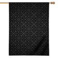 Black Celtic Symbol Pattern Print House Flag