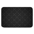 Black Celtic Symbol Pattern Print Indoor Door Mat