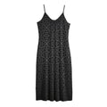 Black Celtic Symbol Pattern Print Jersey Midi Cami Dress
