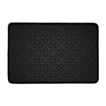 Black Celtic Symbol Pattern Print Kitchen Mat