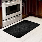 Black Celtic Symbol Pattern Print Kitchen Mat