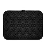 Black Celtic Symbol Pattern Print Laptop Sleeve