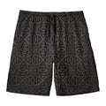Black Celtic Symbol Pattern Print Men's Swim Trunks
