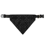 Black Celtic Symbol Pattern Print Over The Collar Dog Bandana