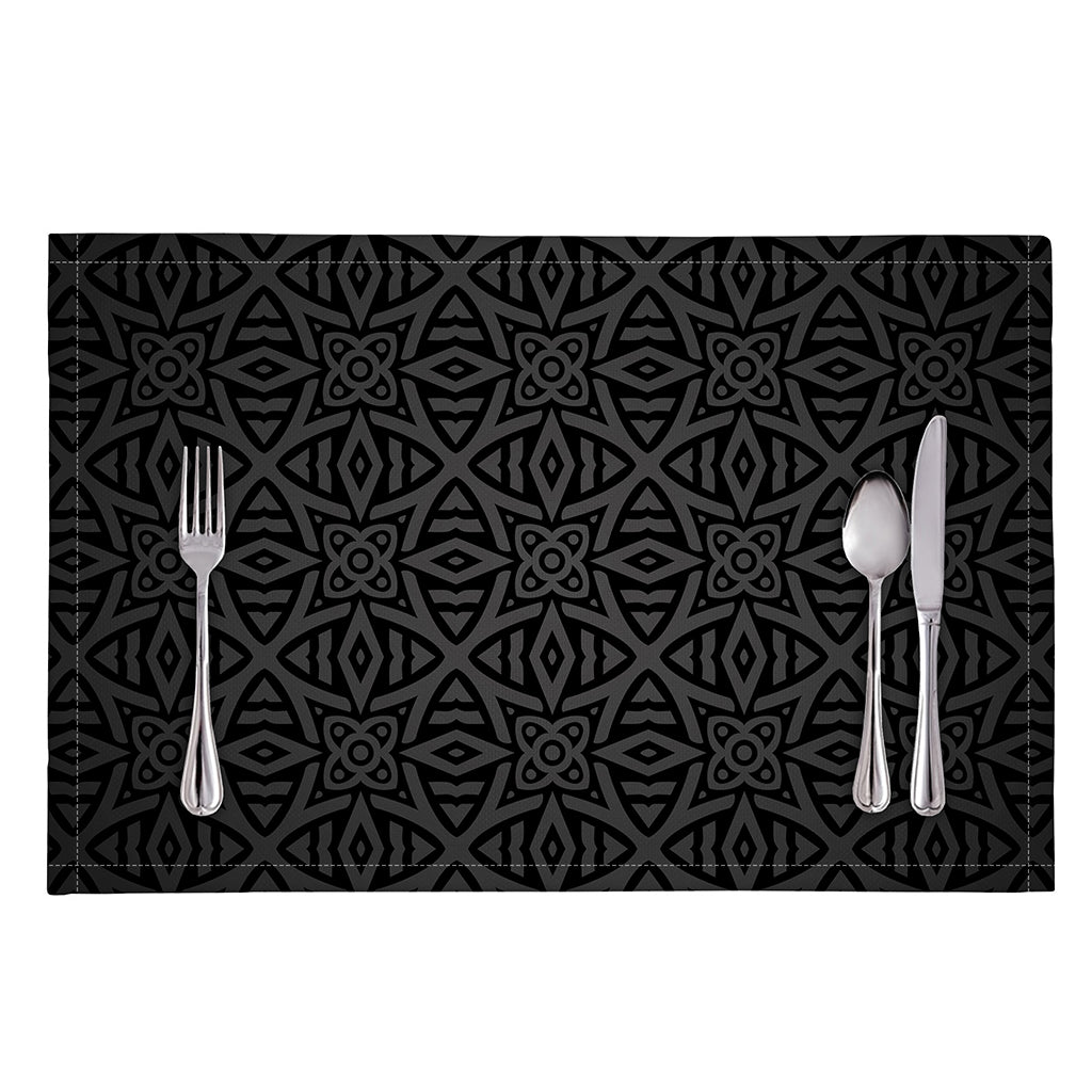 Black Celtic Symbol Pattern Print Placemat