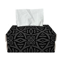 Black Celtic Symbol Pattern Print Rectangle Tissue Box Cover