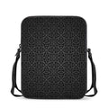 Black Celtic Symbol Pattern Print Rectangular Crossbody Bag