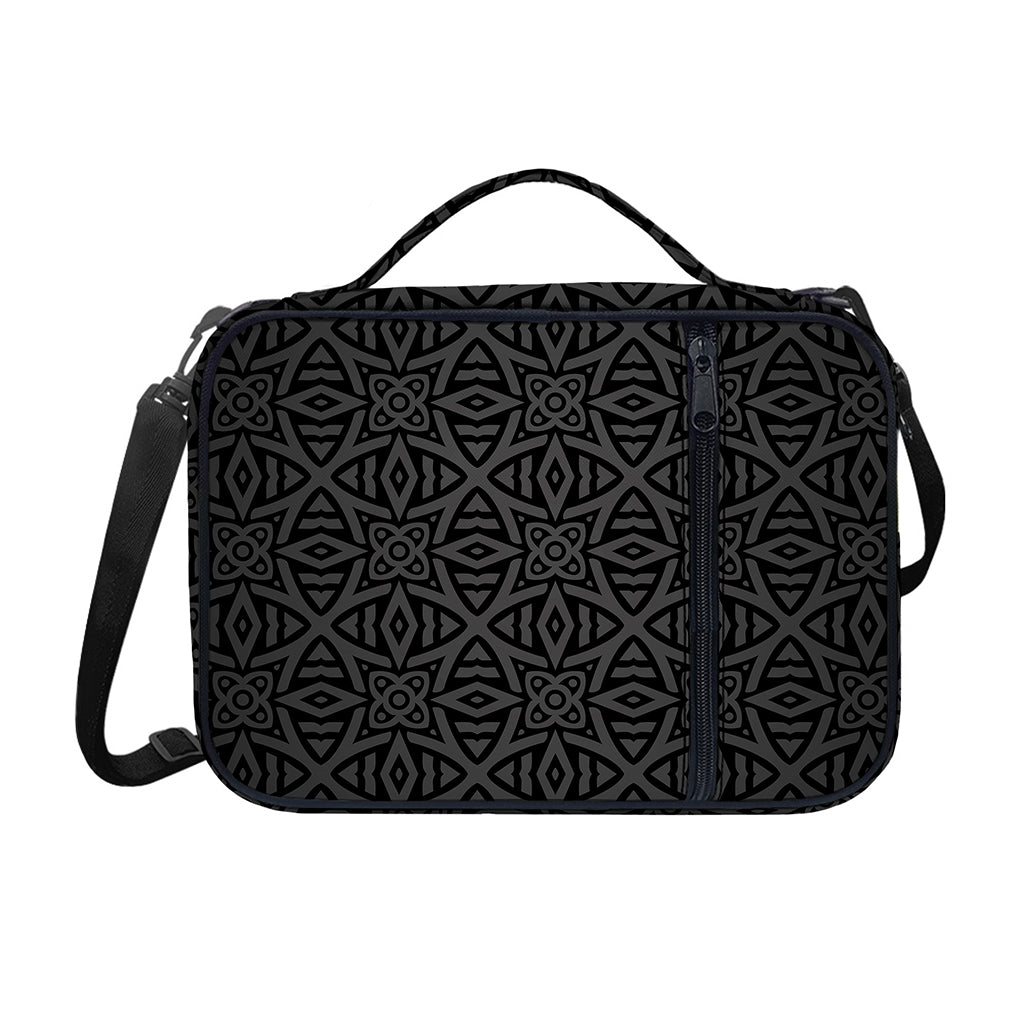 Black Celtic Symbol Pattern Print Shoulder Strap Bible Bag