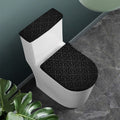 Black Celtic Symbol Pattern Print Toilet Lid And Tank Cover Set