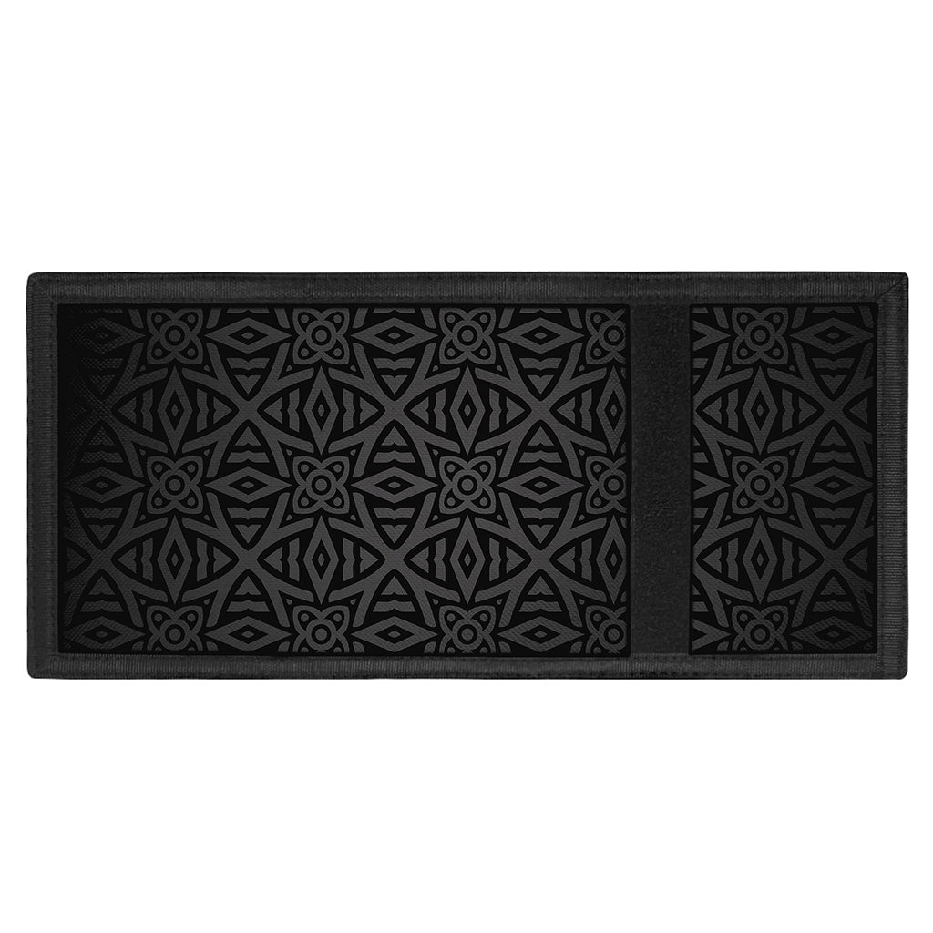 Black Celtic Symbol Pattern Print Trifold Wallet