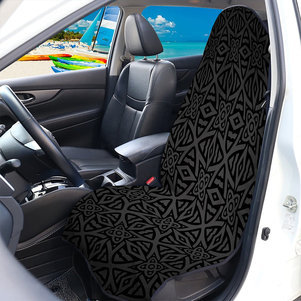 Black Celtic Symbol Pattern Print Waterproof Car Seat Cover