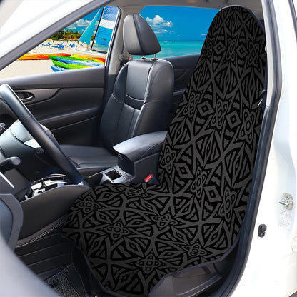 Black Celtic Symbol Pattern Print Waterproof Car Seat Cover