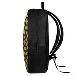 Black Cheese And Holes Pattern Print 17 Inch Backpack