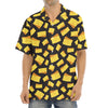 Black Cheese And Holes Pattern Print Aloha Shirt