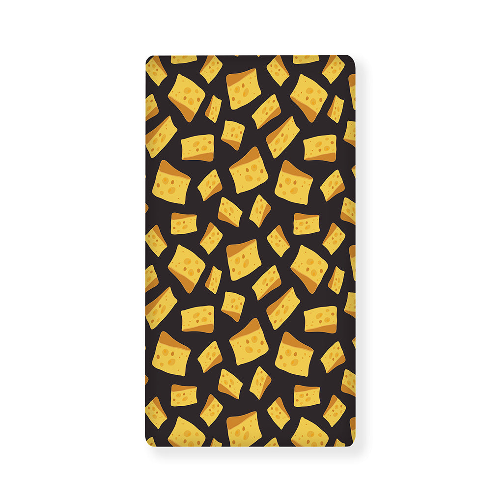 Black Cheese And Holes Pattern Print Baby Crib Sheet